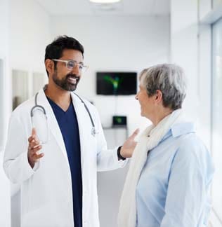 Doctor having a conversation with a patient