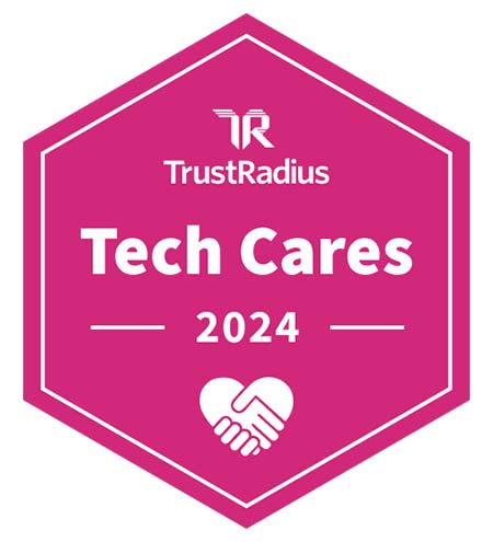 2024 TrustRadius Tech Cares Award logo