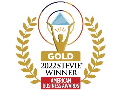 2022 Gold Stevie Award logo