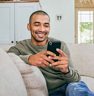 Young man using his smartphone