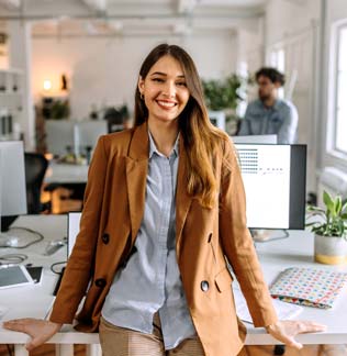 Woman in the modern office