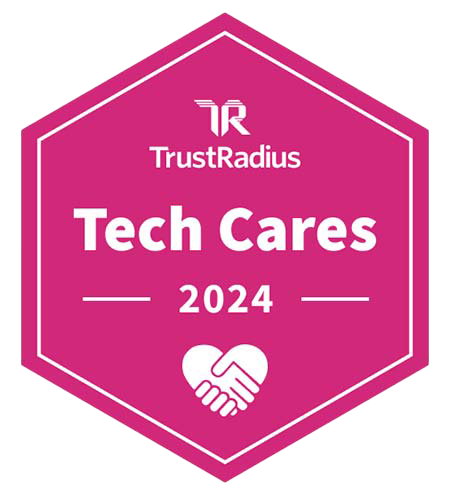 Trust Radius Tech Cares award badge